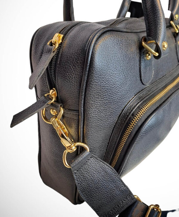 Pasta Executiva em Couro para Notebook - Preta